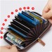 FurArt Credit Card Wallet, Zipper Card Cases Holder for Men Women, RFID Blocking, Key Chain, 12 Slots, Compact Size