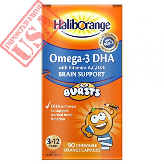 Buy Seven Seas Haliborange Kids Omega-3 with Vitamins Chewable Fruit Burst Capsules sale online in Pakistan 