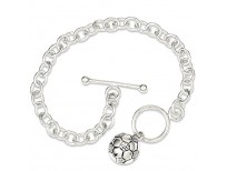 Buy ICE CARATS 925 Sterling Silver Soccer Ball Bracelet Online in Pakistan