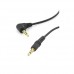 6 inch 3.5mm Male Right Angle to 3.5mm Male Gold Stereo Audio Cable, Nylon Reinforced, Premium Quality Cable