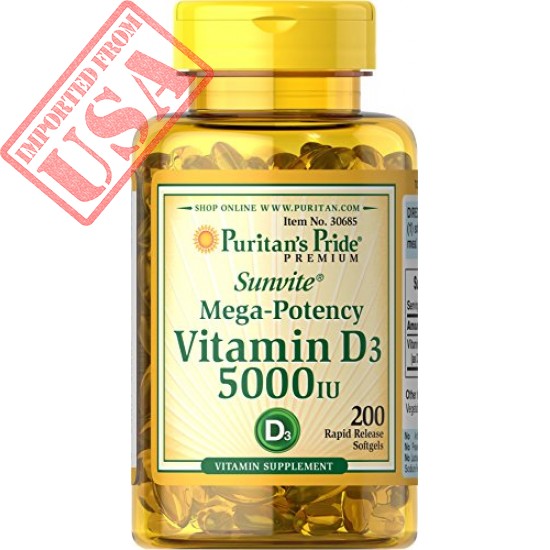 Shop Puritans Pride Vitamin D3 5000 Iu Softgels imported usa, Sale in Pakistan