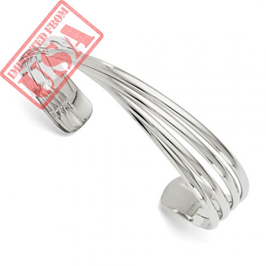 Buy ICE CARATS 925 Sterling Silver Twisted Slip On Bangle Bracelet Online in Pakistan