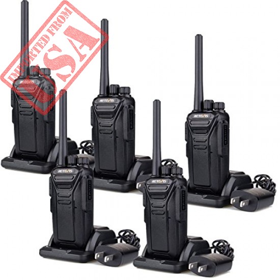 Retevis RT27 Walkie Talkies FRS Radio 22CH Scrambler VOX FCC Certification License-free 2 Way Radio (Black,5 pack)