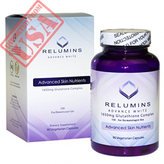 Buy Imported Relumins Advance White 1650mg Glutathione Complex - 15x Dermatologic Formula from USA