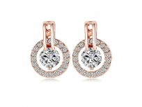 Buy NYKKOLA 18k Rose Gold Plated Circle Halo Stud Earring Online in Pakistan