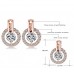 Buy NYKKOLA 18k Rose Gold Plated Circle Halo Stud Earring Online in Pakistan