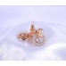 Buy NYKKOLA 18k Rose Gold Plated Circle Halo Stud Earring Online in Pakistan