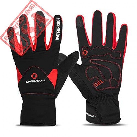 inbike mens winter cold weather thermal windproof gel bike gloves shop online in pakistan