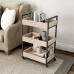 Roomfitters 3 Tier Rolling Utility Storage Cart, Kitchen Serving Bar Cart, Multipurpose Bathroom Nursery, Oak