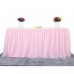 Suppromo 14ft Pink Table Skirt Tulle Tutu Table Cloth for Rectangle or Round Table for Party,Wedding,Birthday Party&Home Decoration,Table Skirting (L14(ft) H 30in, Pink)