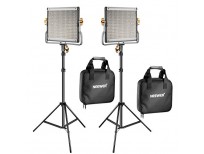 Neewer 2 Packs Dimmable Bi-Color 480 LED Video Light and Stand Lighting Kit Includes: 3200-5600K CRI 96+ LED Panel with U Bracket, 75 inches Light Stand for YouTube Studio Photography, Video Shooting