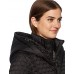 Lark & Ro Women's Shawl Collar Quilted Jacket, Black, Large