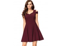 Shop online Imported Cold Shoulder ladies Skater Dress in Pakistan