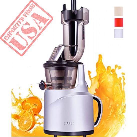 Fruits & Vegetable Juice Extractor JIARUI Chute Quite Motor Slow Masticating Juicer Extractor Vertical Cold Press Juicer