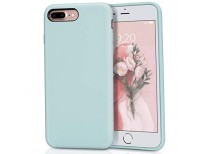 MILPROX Silicone Case, Pretty Series Liquid Silicone Gel Rubber, Shockproof Case with Microfiber Cloth Lining Cushion Compatible with iPhone 7 Plus/8 Plus - Mint