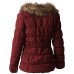 Hat and Beyond EC Womens Quilted Faux Fur Lined Belted Coat (Small/gj1133_mulbery)