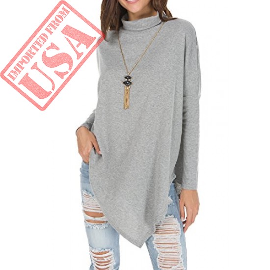 levaca womens batwing sleeve casual baggy irregular pullover poncho shirts shop online in pakistan