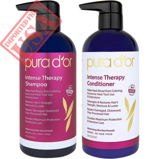 pura dor intense therapy hair repair 2-piece shampoo & conditioner set for damaged shop online in pakistan