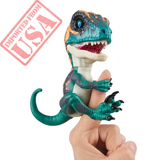 Untamed Raptor by Fingerlings - Fury (Blue) - Interactive Collectible Dinosaur - By WowWee