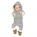 feitong newborn baby boy girl long sleeve stripe hooded romper jumpsuit shop online in pakistan