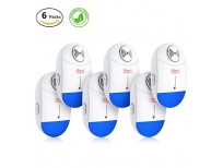 Ultrasonic Pest Repeller 6 PACK - Fast Acting Spider Mouse Ant Mosquito Repellent | Quiet Indoor Wall Plug in Pest Control w LED Light | Safe, Non-Toxic Electronic Repeller Alternative Bug Spray/Traps