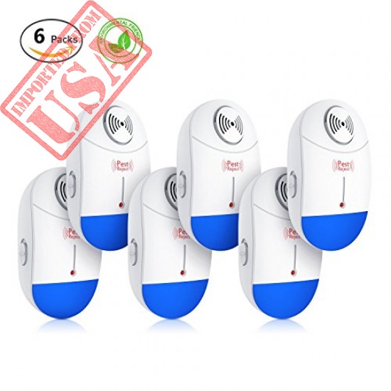 Ultrasonic Pest Repeller 6 PACK - Fast Acting Spider Mouse Ant Mosquito Repellent | Quiet Indoor Wall Plug in Pest Control w LED Light | Safe, Non-Toxic Electronic Repeller Alternative Bug Spray/Traps