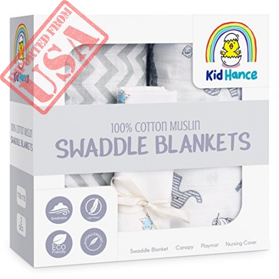 kid hance baby cotton muslin swaddle blanket wrap 100% eco friendly natural cotton shop online in pakistan