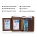 BUY FERRICOS RFID MEN COWHIDE LEATHER PORTRAIT SHORT PURSE EXTRA CAPACITY TRIFOLD INNER POCKET WALLET CARD CASE CASH COIN BAG MONEY CLIP ID PHOTO HOLDER MEN'S GIFT CRAZY HORSE BROWN IMPORTED FROM USA