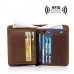 BUY FERRICOS RFID MEN COWHIDE LEATHER PORTRAIT SHORT PURSE EXTRA CAPACITY TRIFOLD INNER POCKET WALLET CARD CASE CASH COIN BAG MONEY CLIP ID PHOTO HOLDER MEN'S GIFT CRAZY HORSE BROWN IMPORTED FROM USA