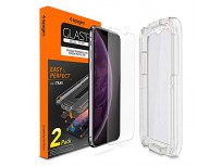 Spigen Tempered Glass Screen Protector [with Installation Kit] Designed for iPhone Xs Max (2 Pack) - Sensor Protection