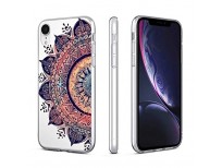 Heaofei Case for iPhone XR, Mandala Flower Clear Design Transparent TPU Bumper Protective Case Cover for iPhone XR