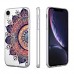 Heaofei Case for iPhone XR, Mandala Flower Clear Design Transparent TPU Bumper Protective Case Cover for iPhone XR