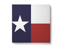 EZON-CH Canvas Wall Art Square Oil Painting Modern Artworks Office Home Decor,The Flag of State of Texas Blue Red White Canvas Artworks,Stretched by Wooden Frame,Ready to Hang,16 x 16 Inch